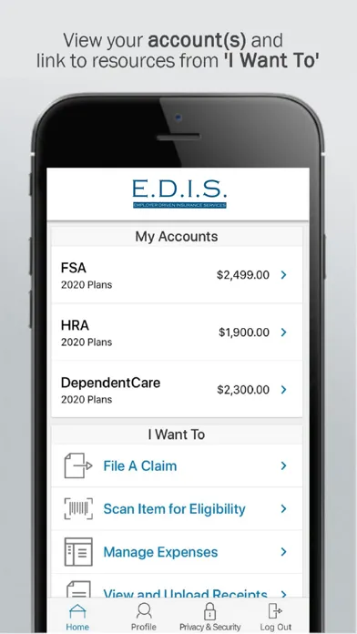 Ảnh chụp màn hình của EDIS Debit Card Solution