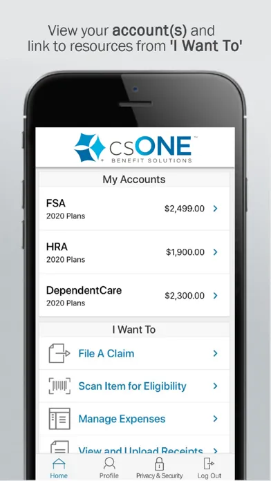 Zrzuty ekranu csONE Benefit Solutions
