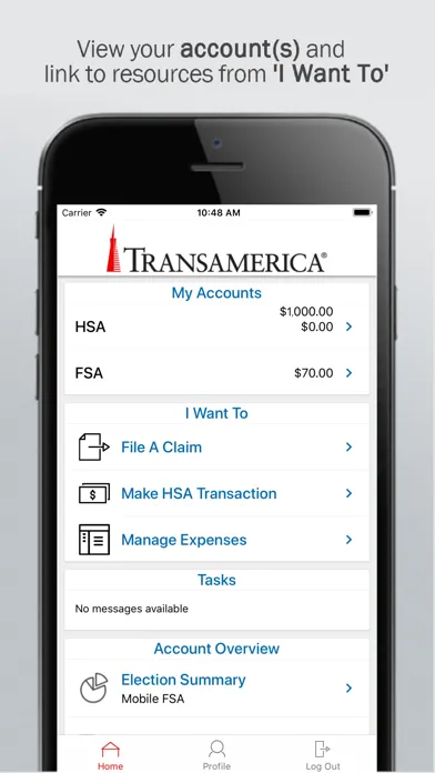 Transamerica HSA 스크린샷