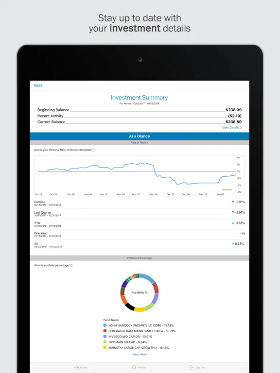 Скриншоты Vantage Flex Benefits iPad 