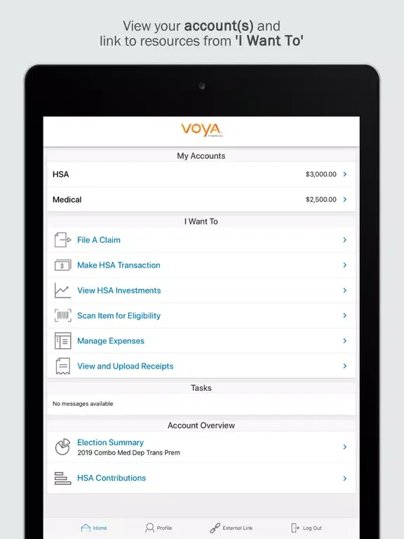 Voya Health Accounts iPad  سکرین شاٹس
