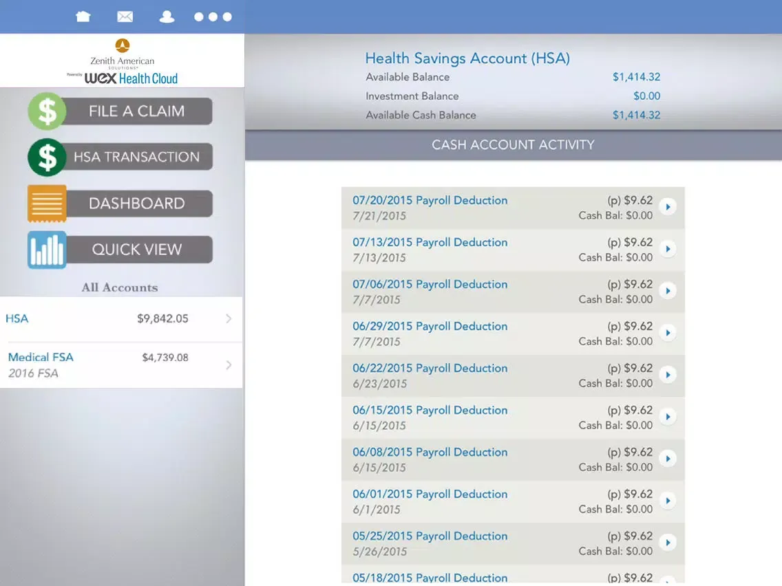 Скриншоты Zenith Flex Benefits - Portland iPad 