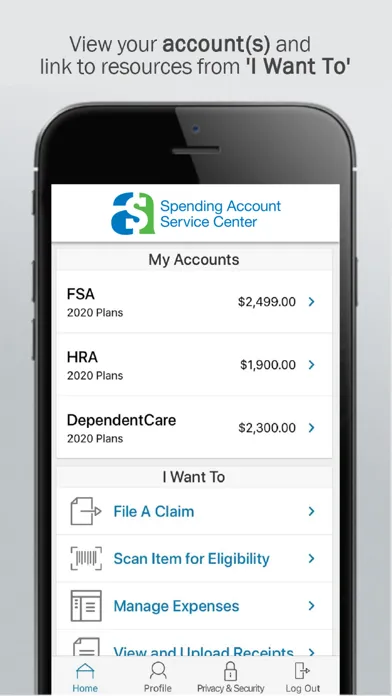 Spending Account Mobile Center スクリーンショット