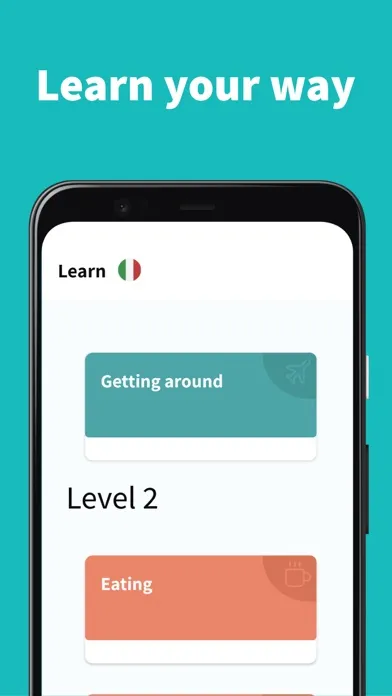 Tangkapan layar GoGab: Languages for Travel