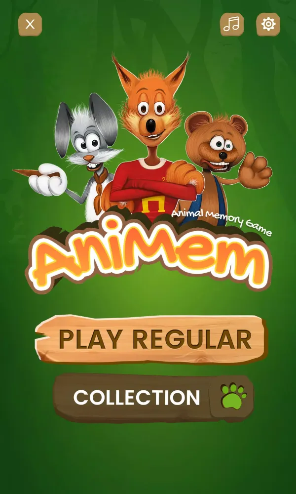 Animal Matching Pairs Game Screenshots