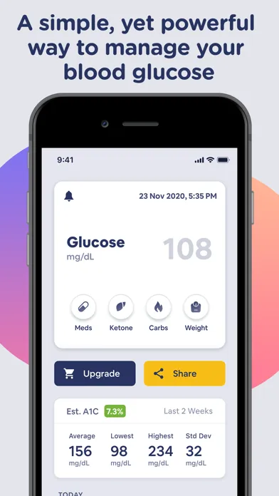 Blood Sugar Tracking Glucobyte স্ক্রিনশট
