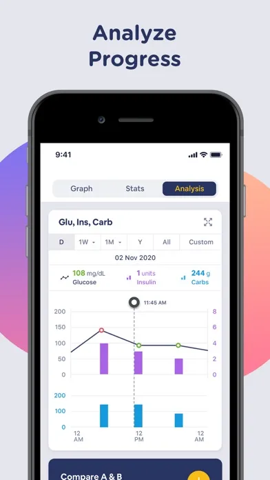 Blood Sugar Tracking Glucobyte স্ক্রিনশট