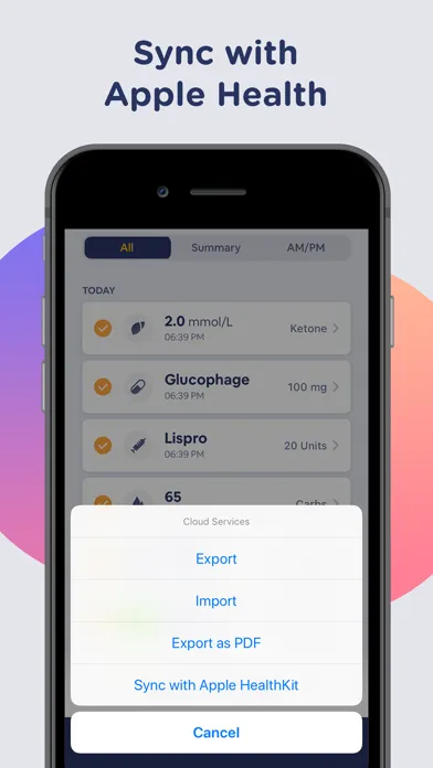Blood Sugar Tracking Glucobyte স্ক্রিনশট
