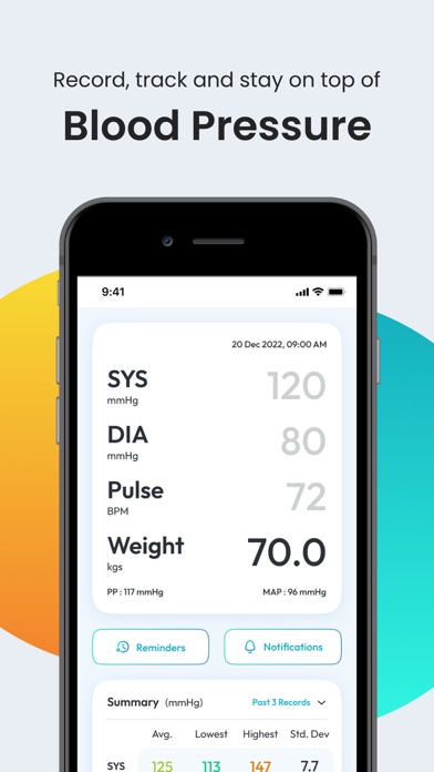 Скриншоты Blood Pressure App SmartBP