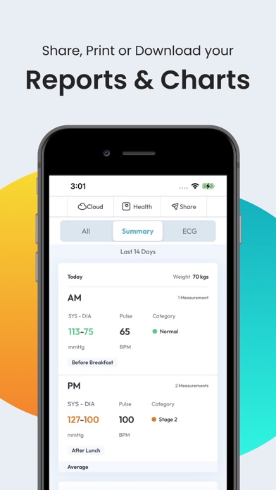 Скриншоты Blood Pressure App SmartBP