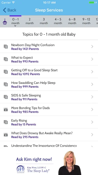 Zrzuty ekranu Evoz Smart Parenting