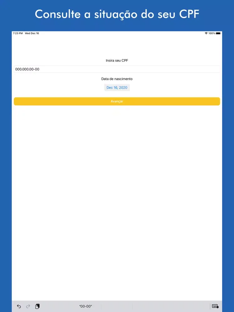 Consulta de CPF Online 2021 iPad  스크린샷