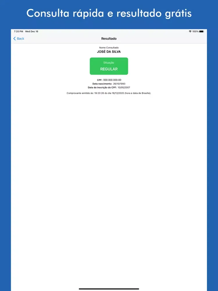 Consulta de CPF Online 2021 iPad  스크린샷