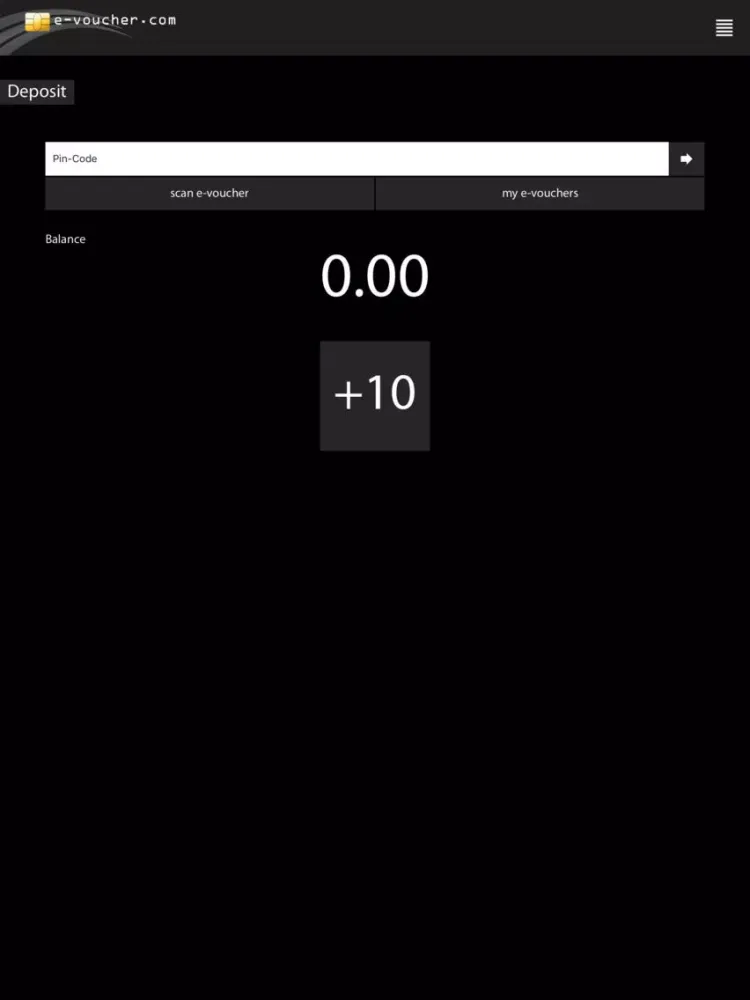 e-voucher iPad  Screenshots