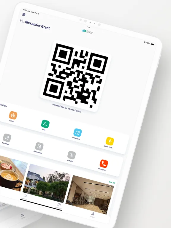 Ảnh chụp màn hình của EvTrack Visitor Management iPad 