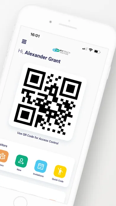 Ảnh chụp màn hình của EvTrack Visitor Management