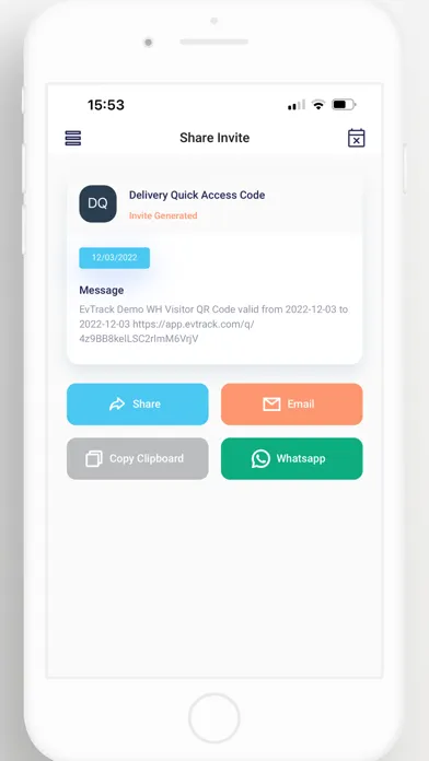 Ảnh chụp màn hình của EvTrack Visitor Management