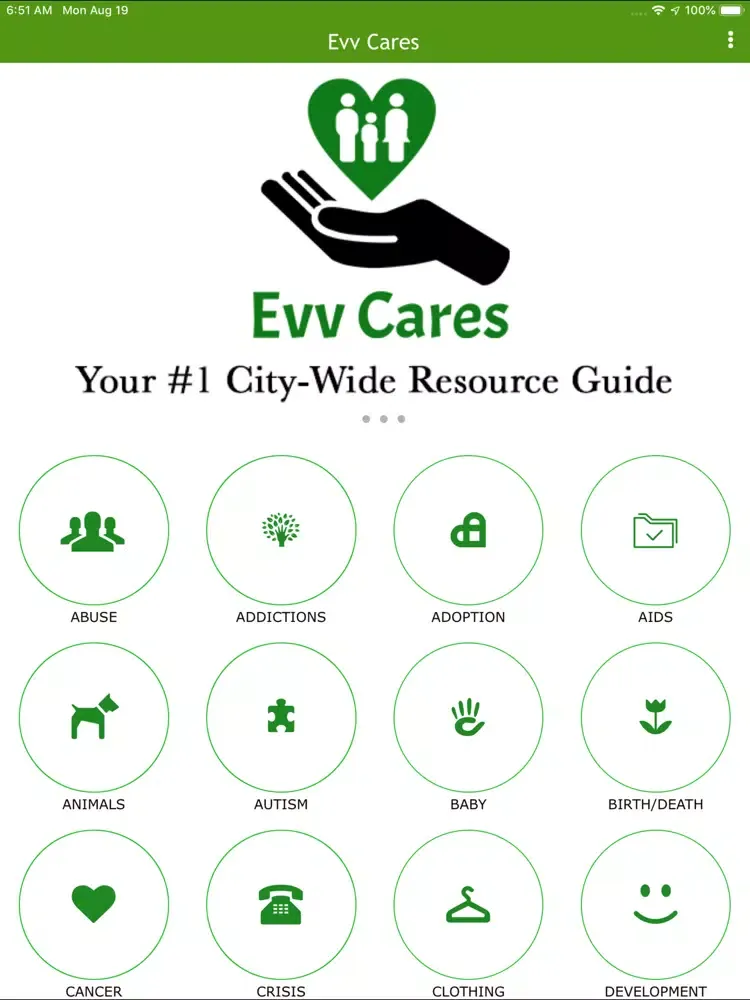 Capturas de tela do Evv Cares iPad 