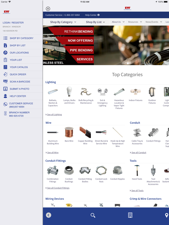 Screenshot di Electrical Wholesalers - CT iPad 