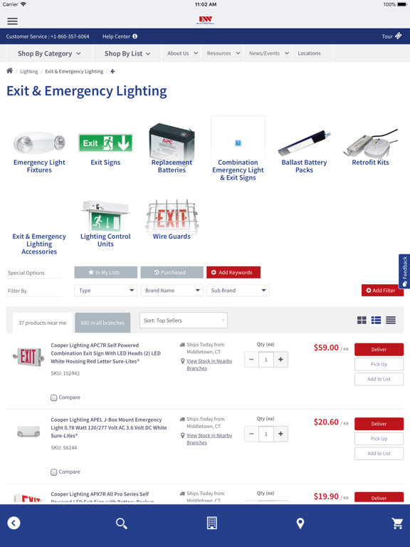 Screenshot di Electrical Wholesalers - CT iPad 