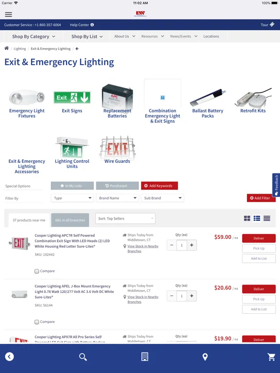 Tangkapan skrin Electrical Wholesalers - CT iPad 