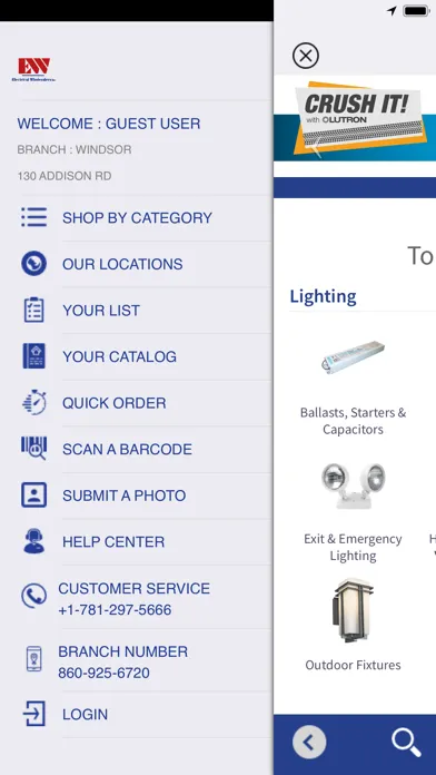 Tangkapan skrin Electrical Wholesalers - CT