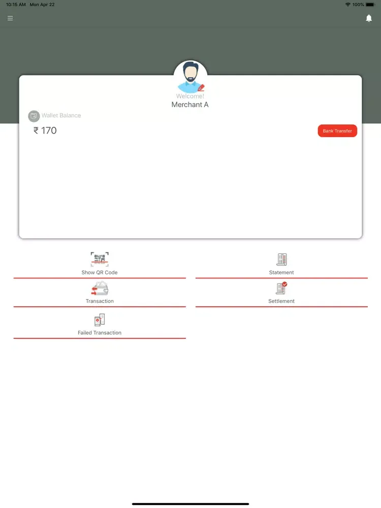 eWallet Merchant iPad 應用截圖