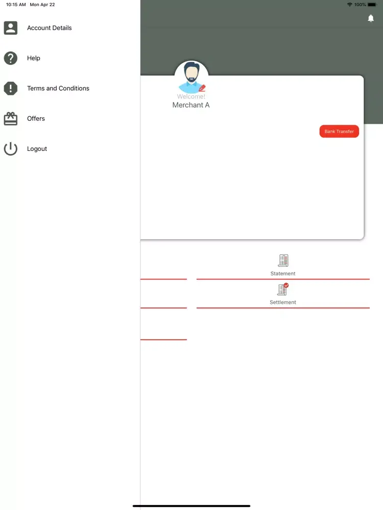 eWallet Merchant iPad 應用截圖