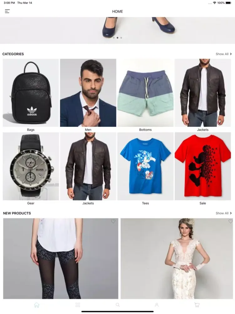 Tangkapan skrin Native Mobile app for Magento2 iPad 