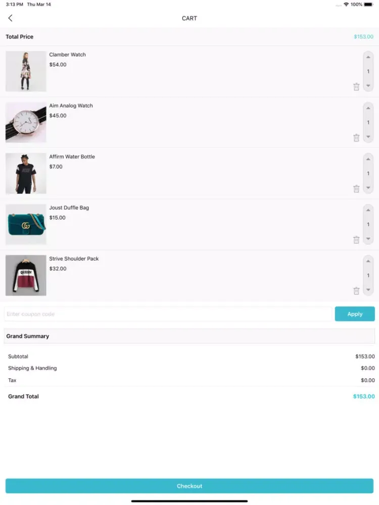 Tangkapan skrin Native Mobile app for Magento2 iPad 