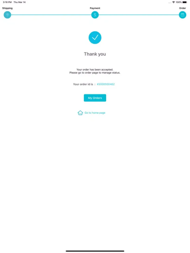 Tangkapan skrin Native Mobile app for Magento2 iPad 