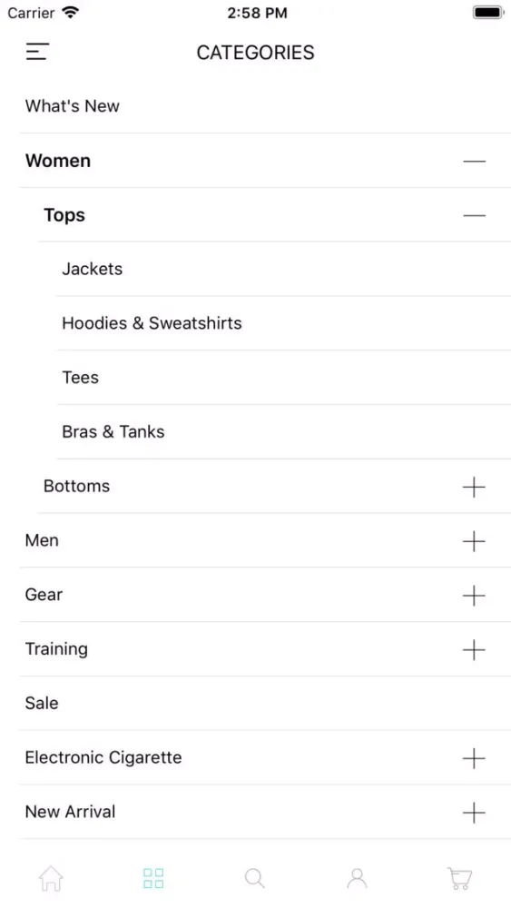 Tangkapan skrin Native Mobile app for Magento2