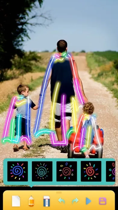 Capturas de tela do Doodle Glow