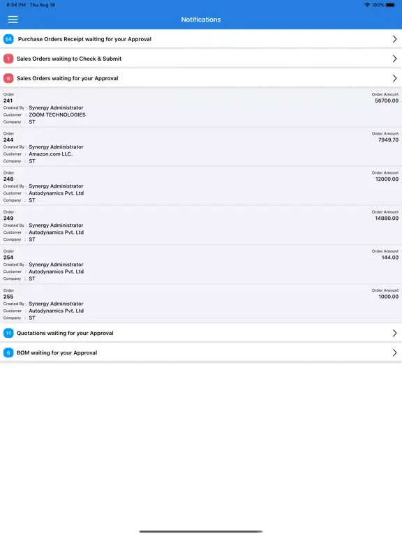 Whiz Synergy iPad 应用截图