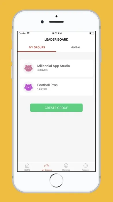 Ảnh chụp màn hình của WC Match Predictor