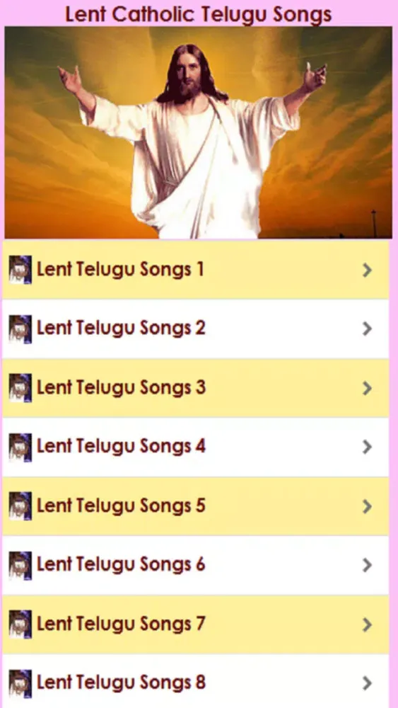 Ảnh chụp màn hình của Lent Catholic Telugu Songs