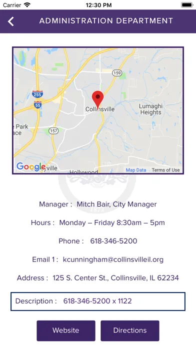 Ảnh chụp màn hình của Collinsville Illinois 311