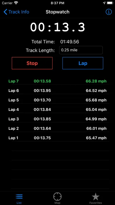 Tangkapan layar Texas Race Tracks