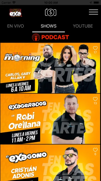 Zrzuty ekranu EXA Honduras.