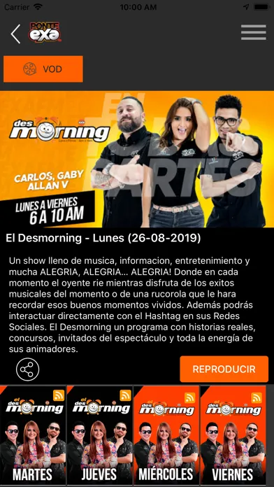 Zrzuty ekranu EXA Honduras.