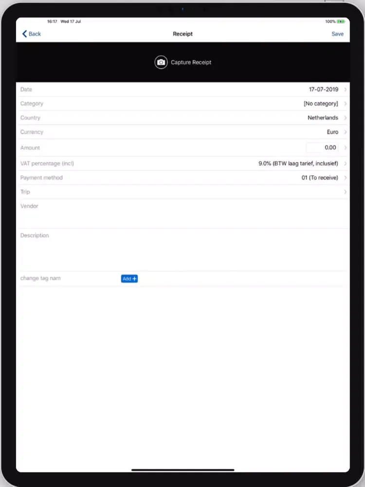 Captures d'écran de Exact Expense Management iPad 