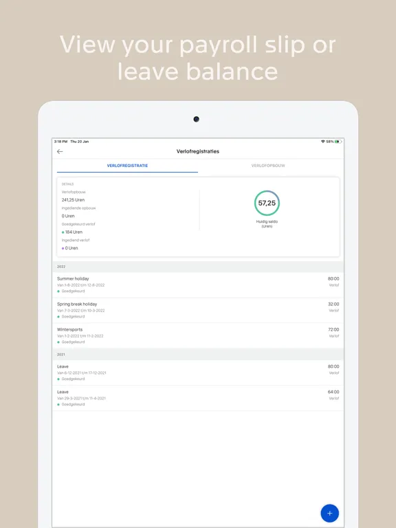 Screenshot di Exact Online iPad 
