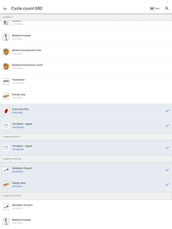 Zrzuty ekranu Exact Inventory Management iPad 