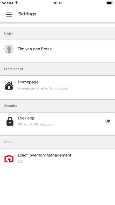 Zrzuty ekranu Exact Inventory Management