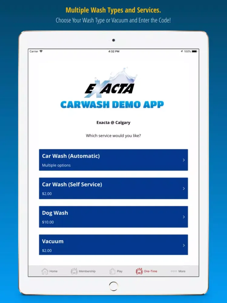 Ảnh chụp màn hình của Exacta Car Wash iPad 
