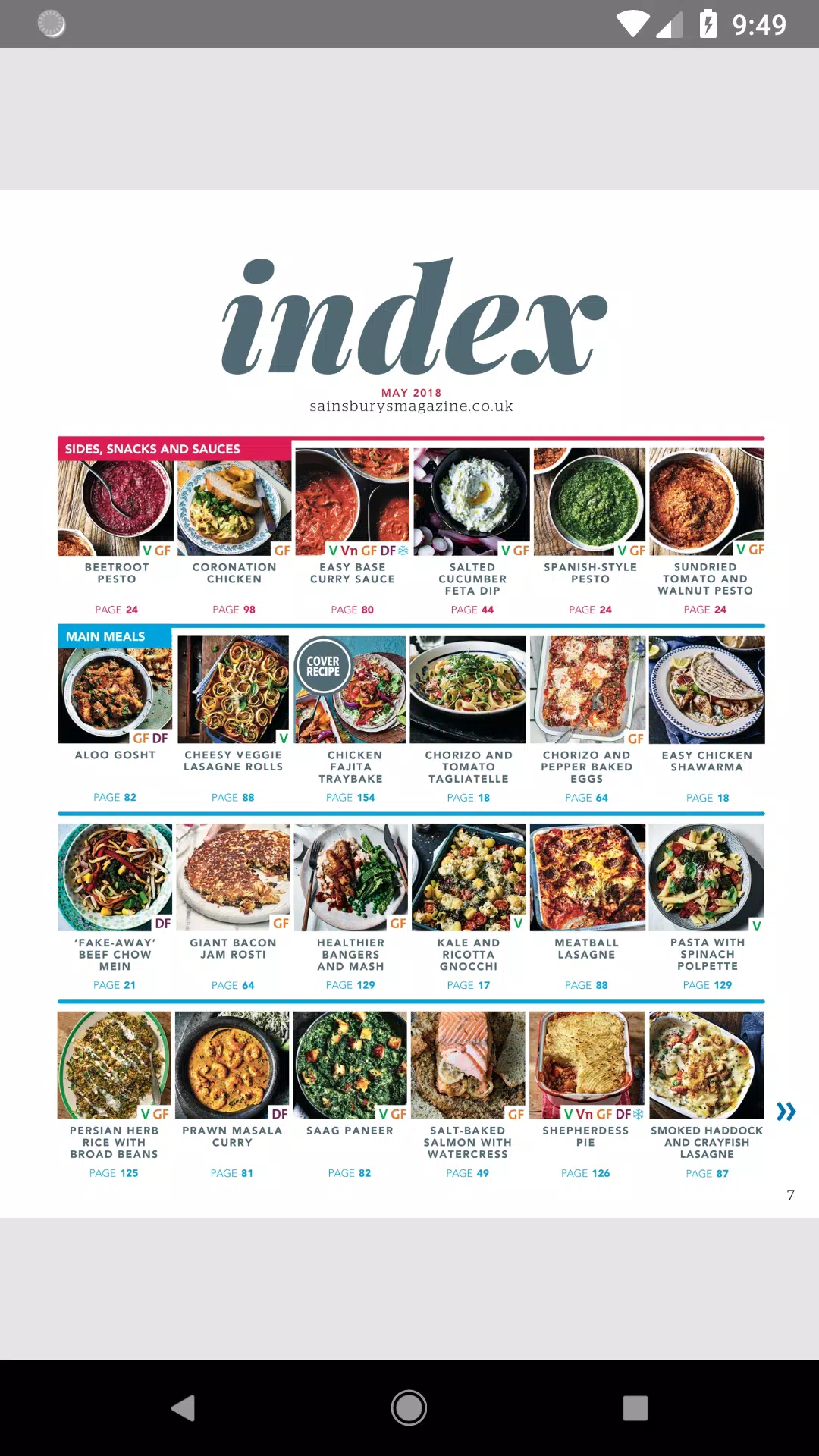 Sainsbury's magazine Screenshots