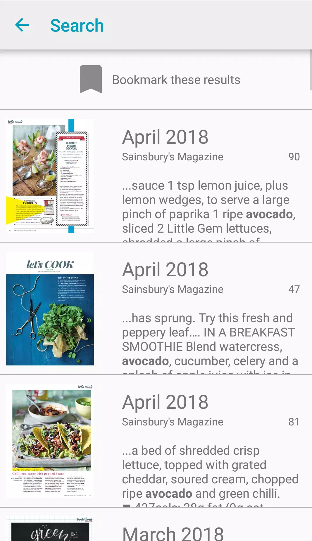 Sainsbury's magazine Screenshots