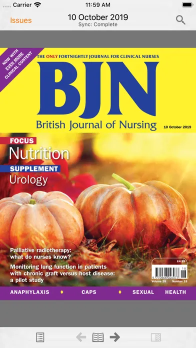 British Journal of Nursing スクリーンショット
