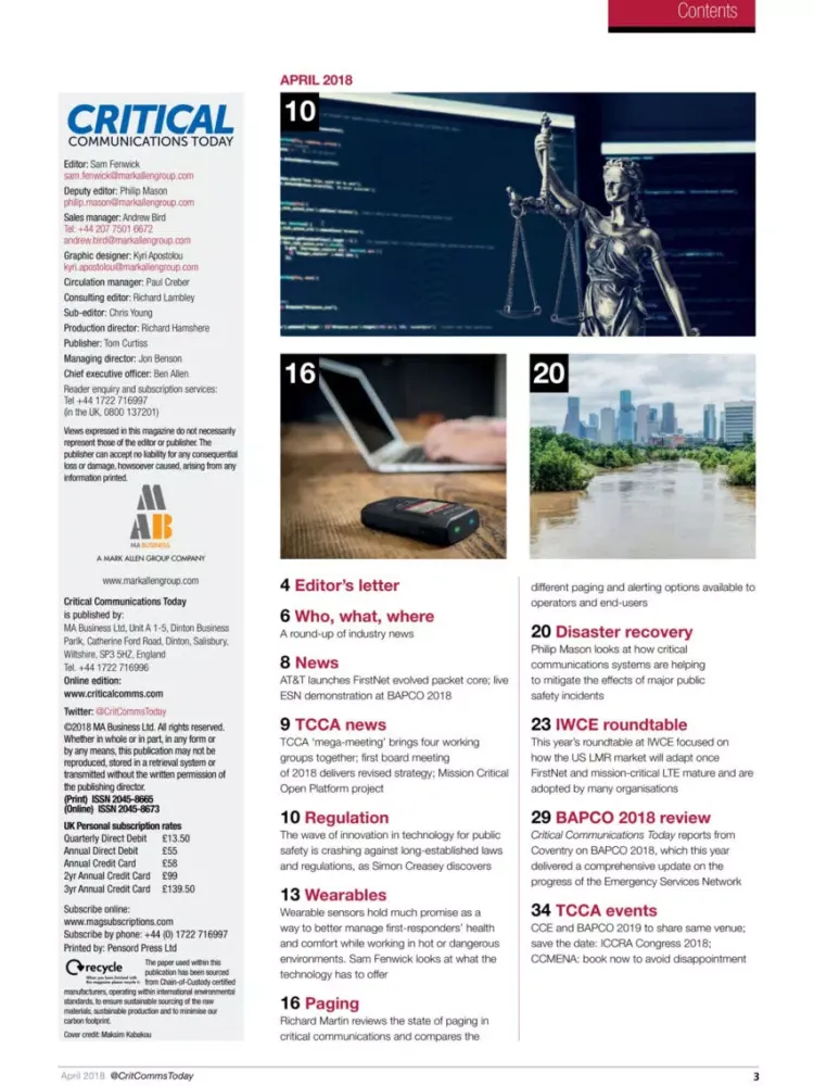 Capturas de tela do Critical Communications Today iPad 