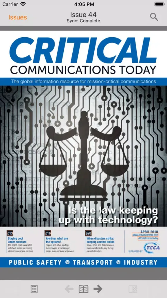 Capturas de tela do Critical Communications Today